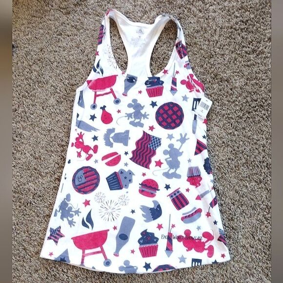 NWT Women's Size XS Disney Epcot World Showcase 100% Cotton 4th of July Tank Top - Picture 5 of 12